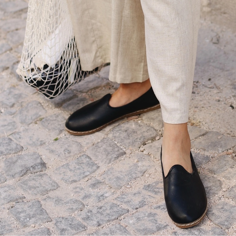 Charix Black Women's Slip On Loafers